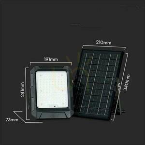 V-TAC Solar LED-projektor 10W Fjärrkontroll, AUTO, Timer, IP65 Svart VT-55W 4000K 1000lm small 3