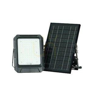 V-TAC Solar LED-projektor 10W Fjärrkontroll, AUTO, Timer, IP65 Svart VT-55W 4000K 1000lm small 0