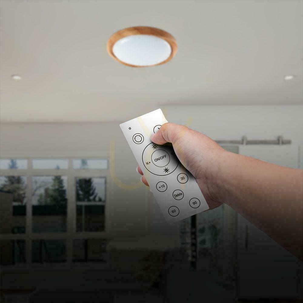 Utsikt Plafond V-TAC 60W WOOD fi.49cm CCT Pilot TIMER VT-8559 3000K-6500K 6000lm Plafond V-TAC 60W WOOD fi.49cm CCT Pilot TIMER VT-8559 3000K-6500K 6000lm