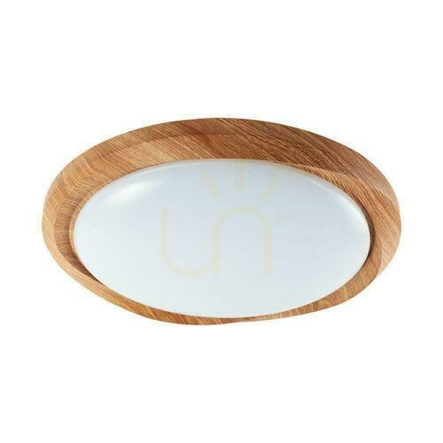 Kontrollera Plafond V-TAC 60W WOOD fi.49cm CCT Pilot TIMER VT-8559 3000K-6500K 6000lm