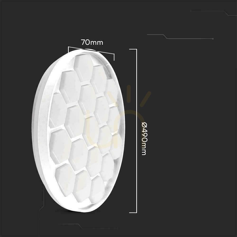 Kontrollera Plafond V-TAC 60W BEEHIVE fi.49cm CCT Pilot TIMER VT-8569 3000K-6500K 6000lm Plafond V-TAC 60W BEEHIVE fi.49cm CCT Pilot TIMER VT-8569 3000K-6500K 6000lm