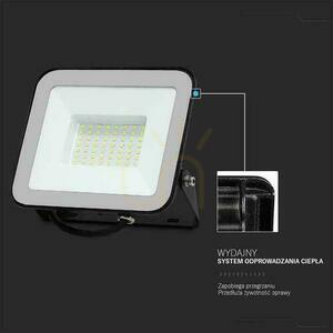 LED-projektor V-TAC 50W 100Lm/W Kabel 1mb SAMSUNG CHIP Svart VT-44055 6500K 4270lm 5 års garanti small 2