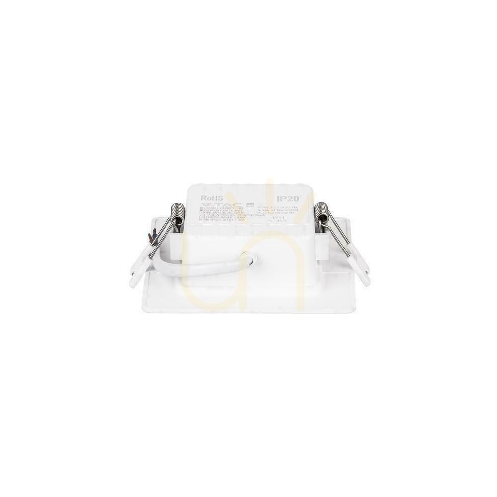 Utsikt V-TAC 3W LED SAMSUNG CHIP infälld panel fyrkantig 90x90mm VT-61003SQ-S 3000K 330lm V-TAC 3W LED SAMSUNG CHIP infälld panel fyrkantig 90x90mm VT-61003SQ-S 3000K 330lm