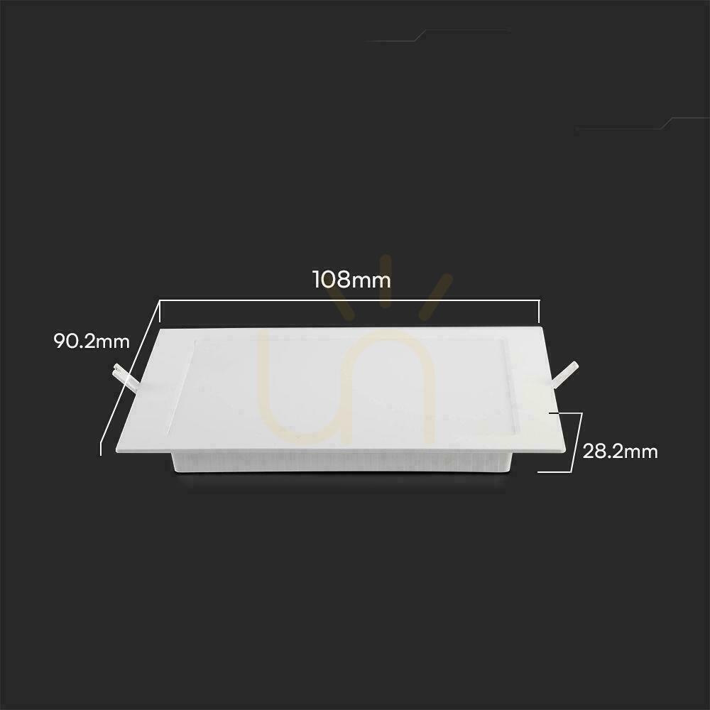 Display V-TAC 3W LED SAMSUNG CHIP infälld panel fyrkantig 90x90mm VT-61003SQ-S 3000K 330lm V-TAC 3W LED SAMSUNG CHIP infälld panel fyrkantig 90x90mm VT-61003SQ-S 3000K 330lm