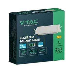 V-TAC 3W LED SAMSUNG CHIP infälld panel fyrkantig 90x90mm VT-61003SQ-S 3000K 330lm 4 V-TAC 3W LED SAMSUNG CHIP infälld panel fyrkantig 90x90mm VT-61003SQ-S 3000K 330lm small 4