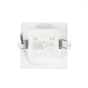 V-TAC 3W LED SAMSUNG CHIP infälld panel fyrkantig 90x90mm VT-61003SQ-S 4000K 330lm small 2