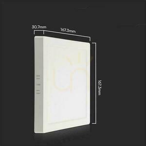 V-TAC 12W LED SAMSUNG CHIP Surface Panel Square 167x167mm VT-60012SQ-S 6500K 1200lm small 1