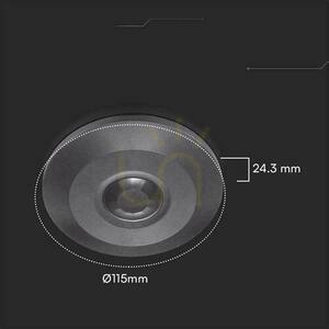 Rörelsesensor 360st V-TAC Ytmonterat tak SLIM 24mm Svart FULL SVART V-TAC VT-8027 small 6