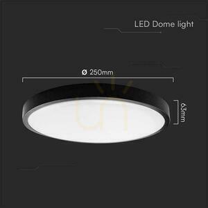 Plafond V-TAC 18W LED SAMSUNG CHIP Rund 25cm Ytmonterad IP44 Svart VT-8618B 4000K 1830lm 5 års garanti small 3