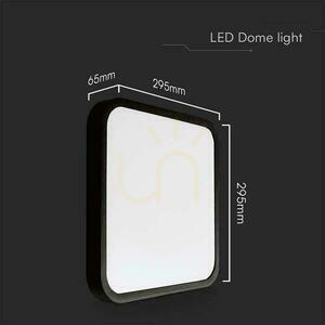 Plafond V-TAC 24W LED SAMSUNG CHIP Square 30x30cm Ytmonterad IP44 Svart VT-8624B 6500K 2500lm 5 års garanti small 3