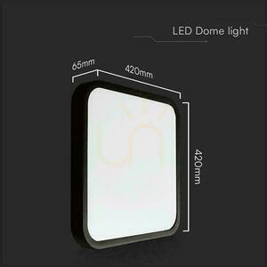 Plafond V-TAC 48W LED SAMSUNG CHIP Square 42x42cm Ytmonterad IP44 Svart VT-8630B 4000K 5160lm 5 års garanti small 3