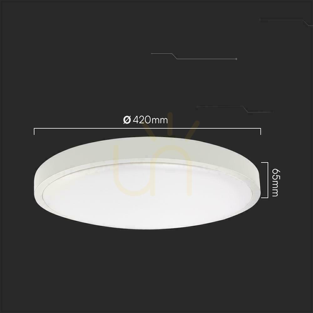 Display Plafond V-TAC 36W LED SAMSUNG CHIP Rund 42cm Utanpåliggande Pilot Rörelsesensor IP44 Vit VT-8630S 4000K 3820lm 5 års garanti Plafond V-TAC 36W LED SAMSUNG CHIP Rund 42cm Utanpåliggande Pilot Rörelsesensor IP44 Vit VT-8630S 4000K 3820lm 5 års garanti