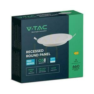 V-TAC 6W LED SAMSUNG CHIP Infälld panel rund 120x28mm VT-61006RD-S 6500K 660lm 5 års garanti small 4