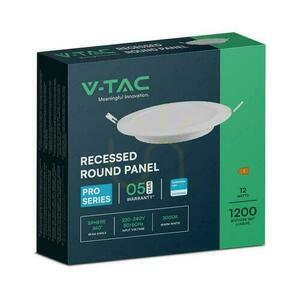 V-TAC 12W LED SAMSUNG CHIP Infälld panel rund 170x28mm VT-61012RD-S 6500K 1200lm 5 års garanti small 4