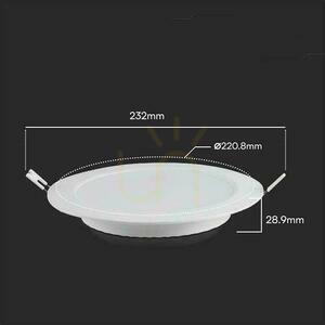 V-TAC 18W LED SAMSUNG CHIP Infälld panel rund 220x28mm VT-61018RD-S 4000K 1980lm 5 års garanti small 3