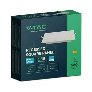 V-TAC 6W LED SAMSUNG CHIP infälld panel fyrkantig 120x120mm VT-61006SQ-S 4000K 660lm small 4