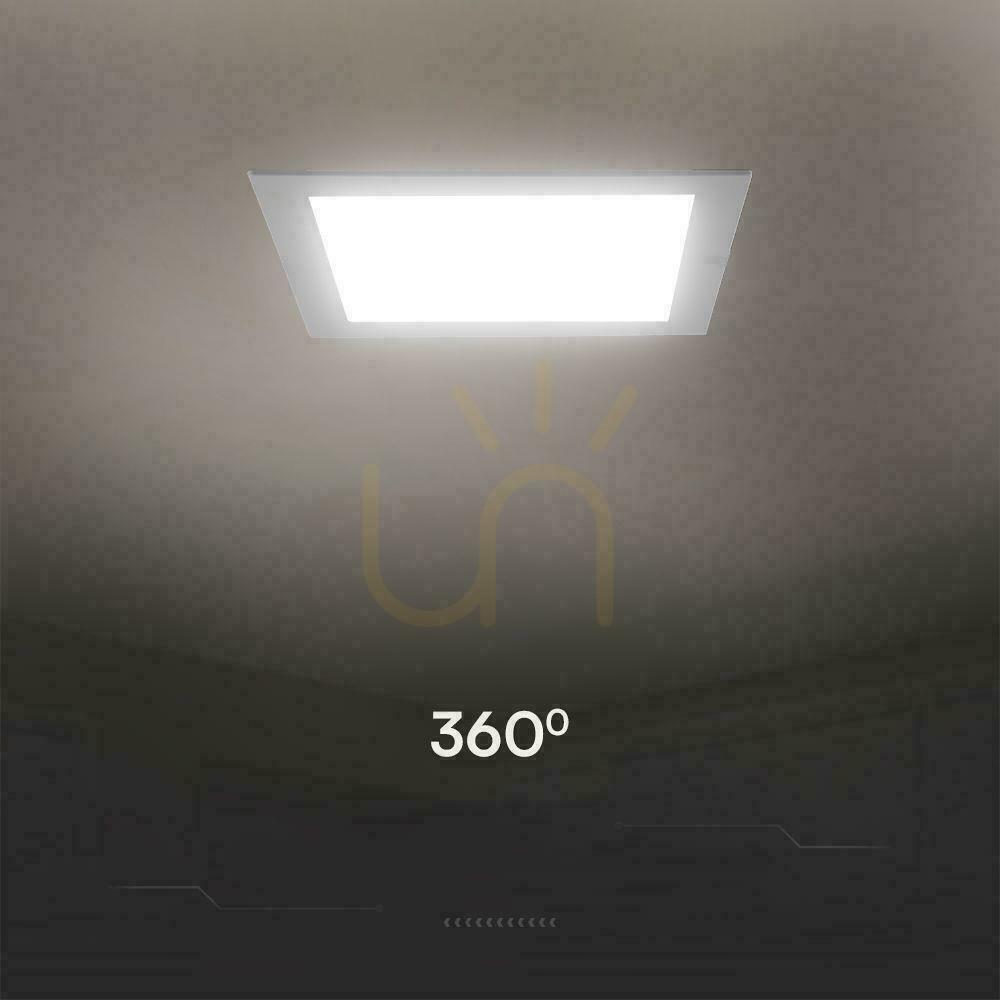 Kontrollera V-TAC 18W LED SAMSUNG CHIP infälld panel fyrkantig 220x220mm VT-61018SQ-S 3000K 1850lm V-TAC 18W LED SAMSUNG CHIP infälld panel fyrkantig 220x220mm VT-61018SQ-S 3000K 1850lm
