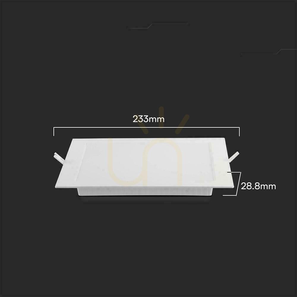 Display V-TAC 18W LED SAMSUNG CHIP infälld panel fyrkantig 220x220mm VT-61018SQ-S 6500K 1980lm V-TAC 18W LED SAMSUNG CHIP infälld panel fyrkantig 220x220mm VT-61018SQ-S 6500K 1980lm