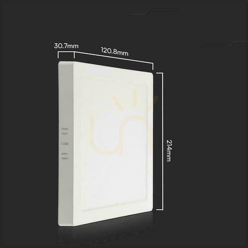 Kontrollera V-TAC 6W LED SAMSUNG CHIP Surface Panel Square 120x120mm VT-60006SQ-S 4000K 660lm