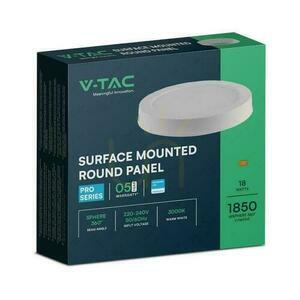 V-TAC 18W LED SAMSUNG CHIP Ytpanel rund 215x30mm VT-60018RD-S 3000K 1850lm 5 års garanti small 2