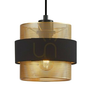 Italux Bans pendellampa med 3 E27-ljuskällor, guld och svart, PND-27467-3-BK-GD small 2