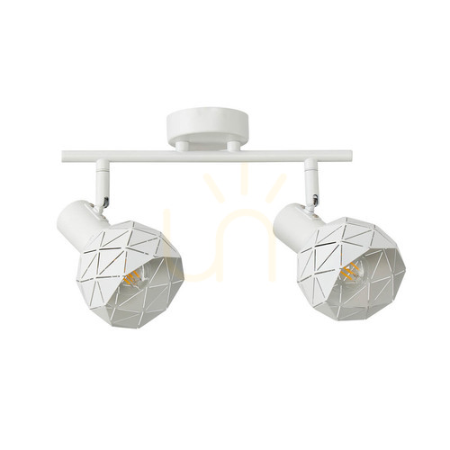 Kontrollera Spotlight Italux vit 2-ljus E14 30 cm SPL-3480-2-W