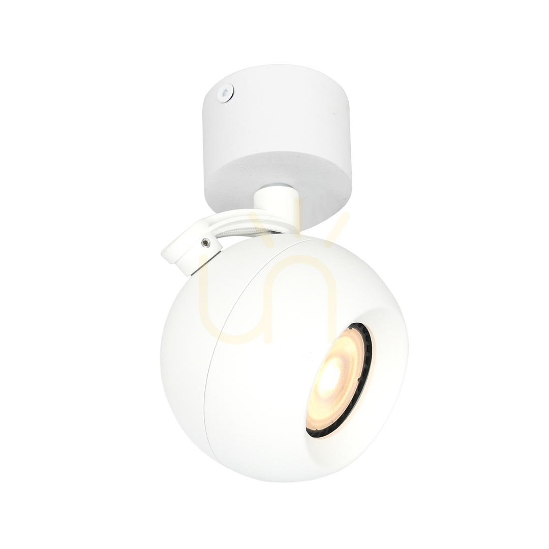 Utsikt Spotlight Italux Vit GU10 LED Aluminium 10 cm SPL-45379-1R-WH Spotlight Italux Vit GU10 LED Aluminium 10 cm SPL-45379-1R-WH