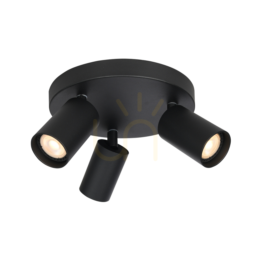 Utsikt Spotlights Italux Nesto svart GU10 3-ljus 22 cm SPL-23436-3R-BK Spotlights Italux Nesto svart GU10 3-ljus 22 cm SPL-23436-3R-BK