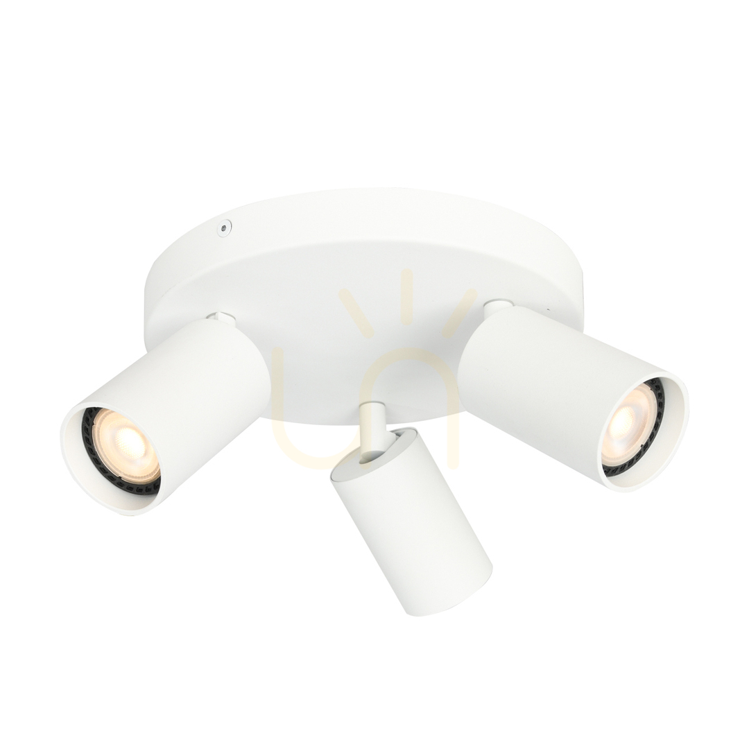 Utsikt Spotlight Italux Nesto 3xGU10 Vit Aluminium 22 cm SPL-23436-3R-WH Spotlight Italux Nesto 3xGU10 Vit Aluminium 22 cm SPL-23436-3R-WH