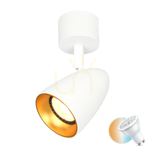 Italux Tino takspotlight vit/guld 1xGU10 SPL-36748-1R-WH-GD small 0