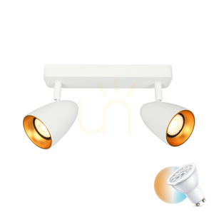 Spotlight Italux Tino 2-armad vit GU10 LED SPL-36748-2-WH-GD 0 Spotlight Italux Tino 2-armad vit GU10 LED SPL-36748-2-WH-GD small 0