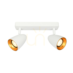 Spotlight Italux Tino 2-armad vit GU10 LED SPL-36748-2-WH-GD 1 Spotlight Italux Tino 2-armad vit GU10 LED SPL-36748-2-WH-GD small 1