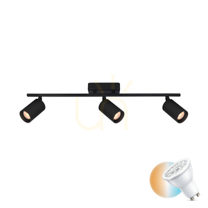 Italux Tris takspotlight med tre spotar, svart, GU10, SPL-46829-3-BK small 0