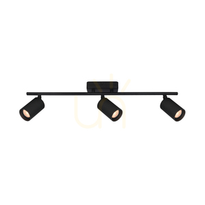 Italux Tris takspotlight med tre spotar, svart, GU10, SPL-46829-3-BK small 1