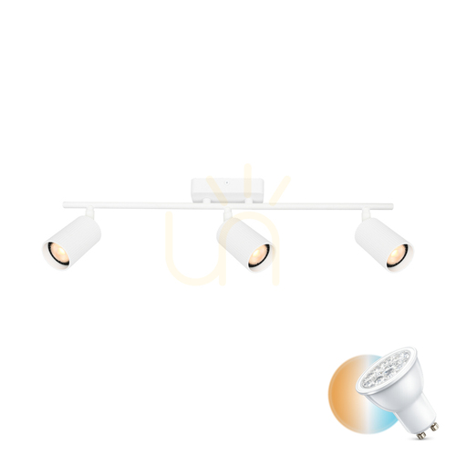 Kontrollera Spotlight Italux Tris vit 3-ljus GU10 SPL-46829-3-WH