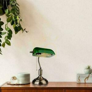 V-TAC Banker's Lamp E27 Old Gold Green Shade VT-7151-GR 5 års garanti small 2