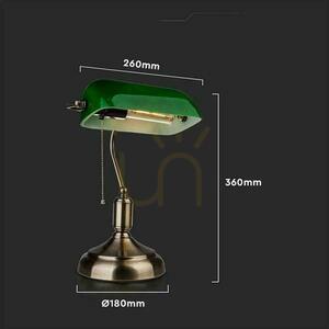 V-TAC Banker's Lamp E27 Old Gold Green Shade VT-7151-GR 5 års garanti small 3