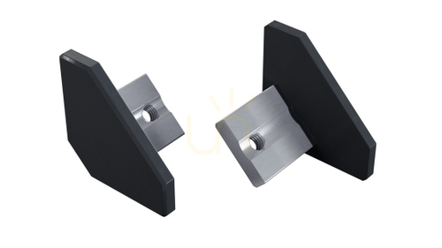 Kontrollera Ändlock i aluminium LUMINES Design+ ajar utan öppning Rock Anthracite RAL 7016
