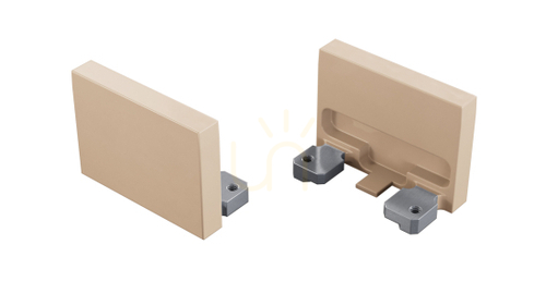 Kontrollera Slutlock för LED-profil LUMINES alba, lackerad aluminium, Light Ivory RAL 1015, utan kabelhål