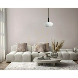 Italux Gater pendellampa, svart med opalglas, E27, PND-23541A-1-BK-OP small 1