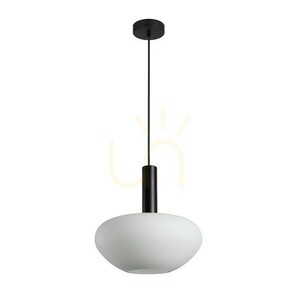 Italux Gater pendellampa, svart med opalglas, E27, PND-23541A-1-BK-OP small 2