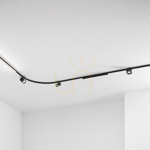 Kontrollera Profil för LED-list Ideallux DEVA svart aluminium 100 cm 332475
