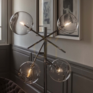 Golvlampa Ideallux Equinoxe 348292 krom glas 4xG4 166 cm small 4