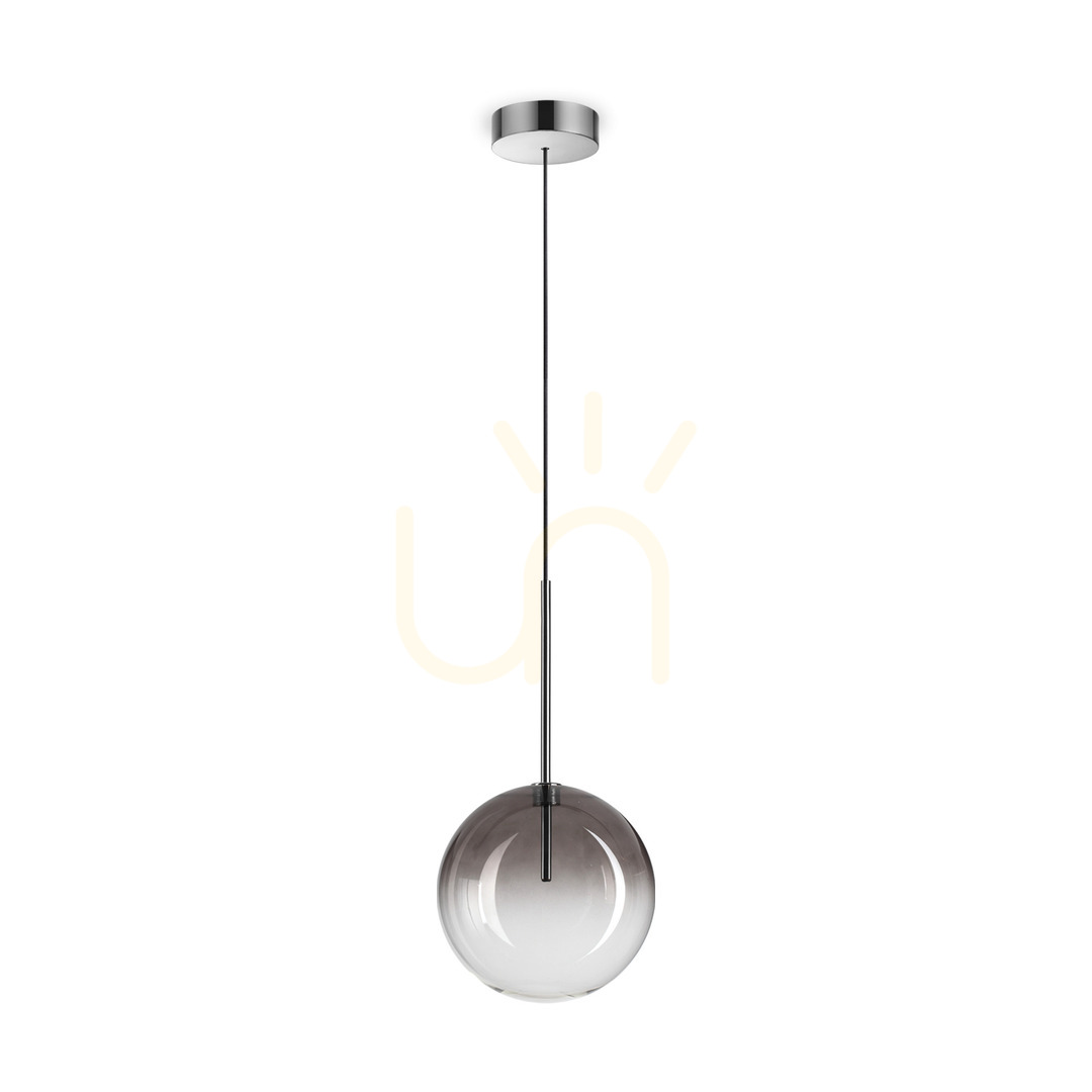 Kontrollera Taklampa Ideallux Equinoxe 345369 rökfärgat glas krom Ø20 cm Taklampa Ideallux Equinoxe 345369 rökfärgat glas krom Ø20 cm