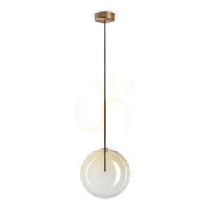 Taklampa Ideallux Equinoxe 326368 amberfärgat glas Ø25 cm small 0