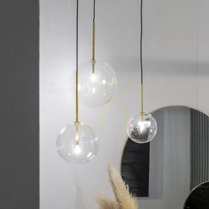 Taklampa Ideallux Equinoxe 345376 rökfärgat glas Ø25 cm small 2