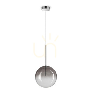 Taklampa Ideallux Equinoxe 345376 rökfärgat glas Ø25 cm small 0
