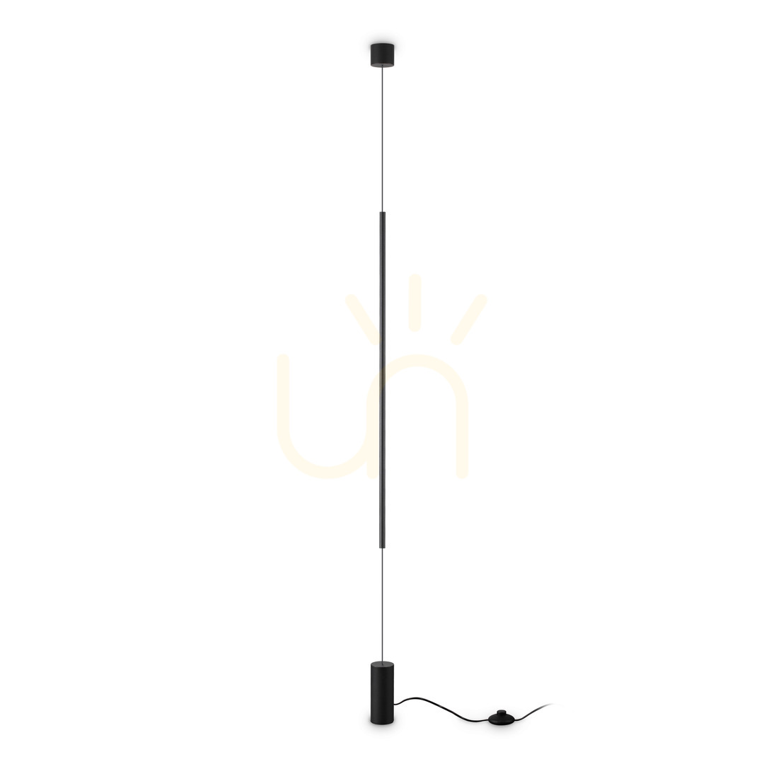 Kontrollera Vägglampa Ideallux Essence svart LED dimbar 2700K 341125 Vägglampa Ideallux Essence svart LED dimbar 2700K 341125