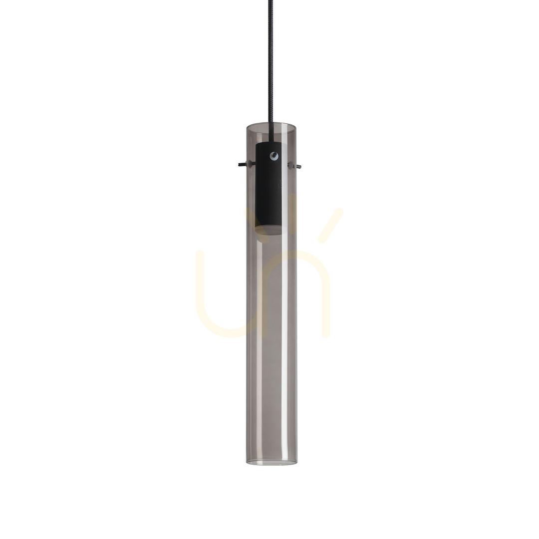 Kontrollera Taklampa Ideallux FLAM 321042 rökfärgat glas LED 10W krom Taklampa Ideallux FLAM 321042 rökfärgat glas LED 10W krom