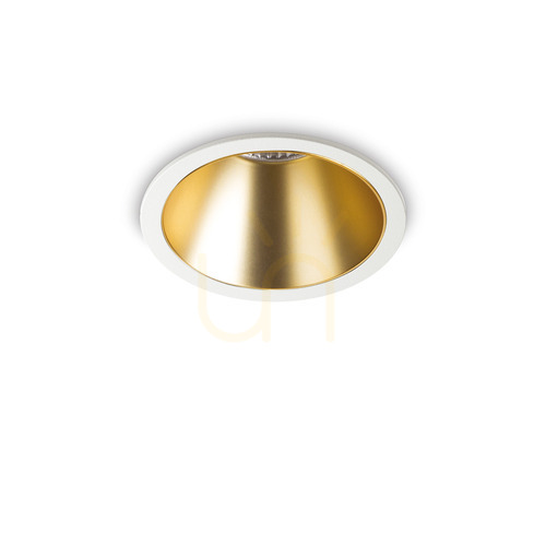 Kontrollera Infälld takarmatur Ideallux GAME rund guld 3000K LED 20W 12 cm 341422